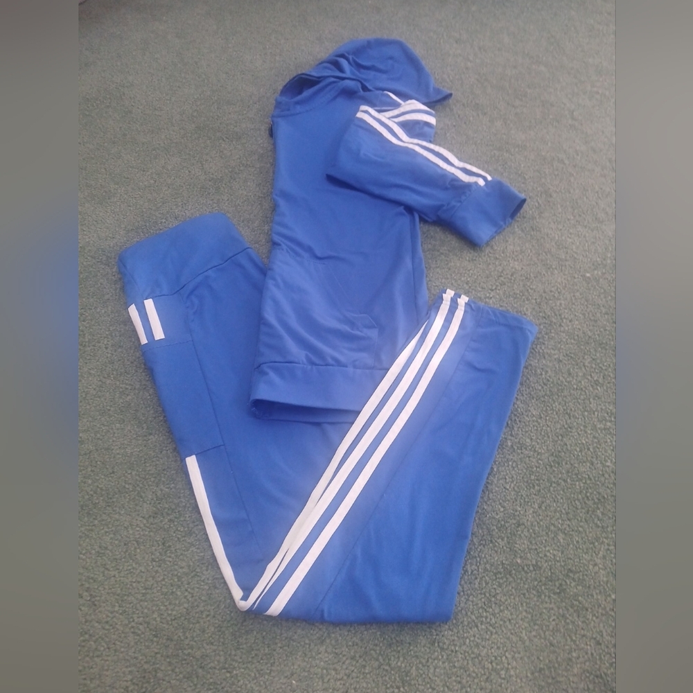 Blue Women's Two-Piece Track Jacket & Pants Set - Picture 6 of 9